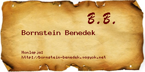 Bornstein Benedek névjegykártya
